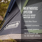 Coleman Skydome Tent with 5 Minute Setup, 2/4/6/8-Person Weatherproof Tent with Rainfly & Carry Bag, 20% More Headroom Than Traditional Canopies