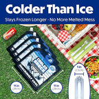 Cooler Shock Reusable Ice Packs for Cooler - Long Lasting Cold Freezer Packs for Coolers and Lunch Boxes - Cooler Ice Packs for Camping Gear, Fishing, Road Trips, Beach Must Haves