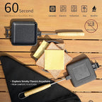 MiniSnack Cast Iron Pie Maker Sandwich Press for Camping and Stovetop, Double Mini Pan for Steak and More with Storage Bag and Recipies, Perfect for Home, Openfire Camp Cooking, Small Cooker