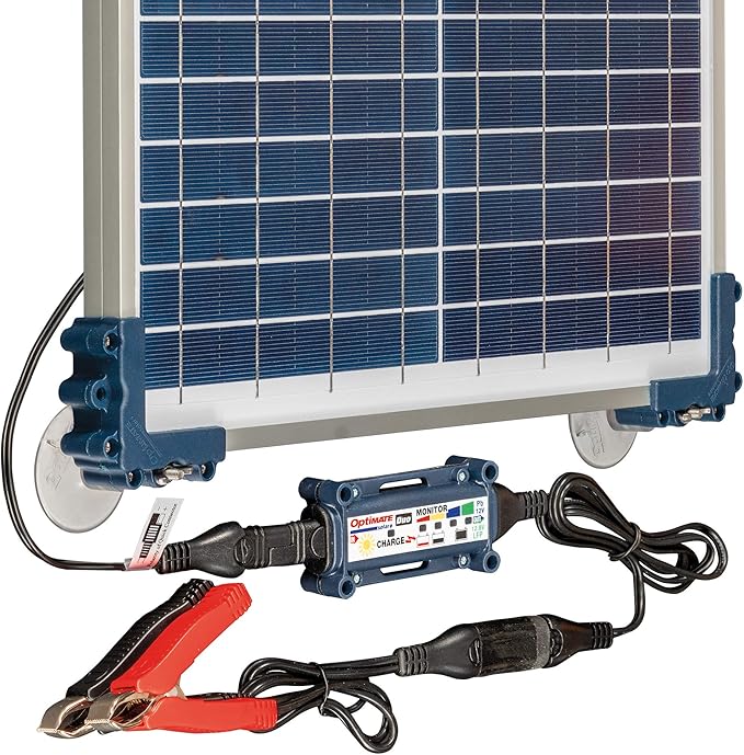 Optimate Solar Duo 20W Travel kit, TM522-D2TK, 6-Step 12V / 12.8V 1.6A Weatherproof Solar Battery Saving Charger & maintainer