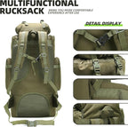 100L Camping Hiking Backpack,Molle military Tactical rucksack backpack,Waterproof Lightweight Hiking Backpack