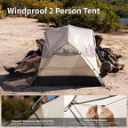 Naturehike Mongar Pro 1/2/3 Person Backpacking Tent,Waterproof Nylon Easy Setup Lightweight Camping Tent