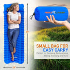 SereneLife Backpacking Air Mattress Sleeping Pad - Waterproof Lightweight Sleep Pad Inflatable Camping Sleeping Mat w/Carrying Bag - for Camping, Backpacking, Hiking
