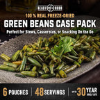 Ready Hour Freeze-Dried Green Beans Case Pack – 48 Servings (6 Pouches) – Emergency Vegetable Supply, Prepper Pantry Essentials, Long-Term Food Storage, Shelf-Stable Vegetables