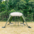 8.2'x8.2' Quick Up Canopy Tent, 3 Min Setup Portable Canopy with 1 Sidewall, Waterproof UV Protection Outdoor Canopy for Camping, Beach, Backyard & Party-Olive