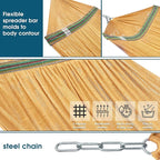 Tranquillo Adjustable Hammock Stand 2 Persons, Portable Hammock with Stand Collapsible – Lounge, Yard, Porch, Hammock Net with Carry Bag, Yellow