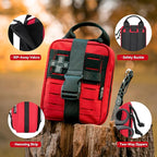RHINO RESCUE Survival First Aid Kit, HSA/FSA Eligible, Emergency Kit Molle Pouch IFAK Medical Kit for Vehicles Car Camping Backpacking Hiking Hunting