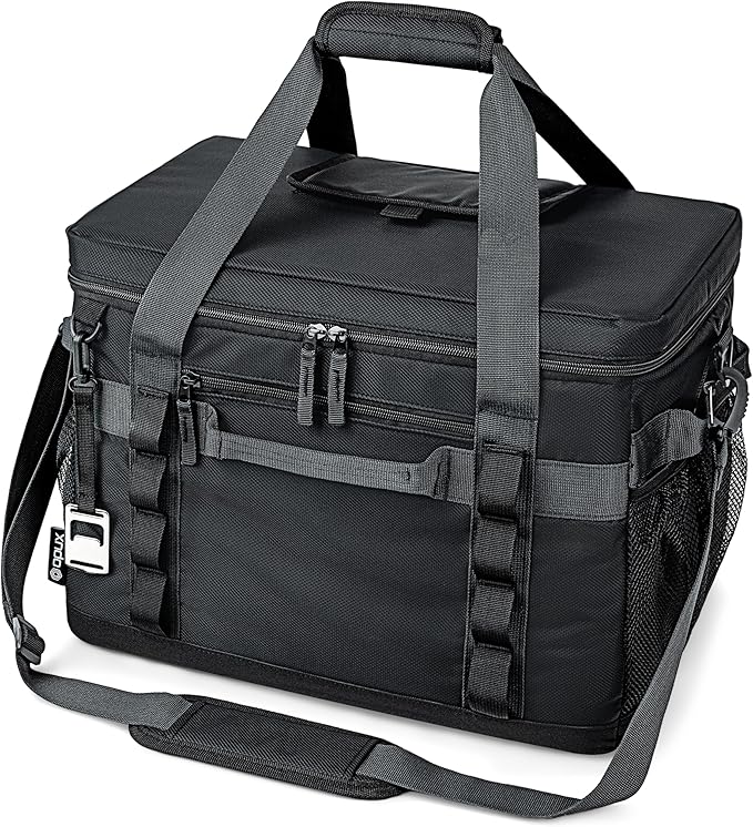 OPUX Cooler Bag, 48/60 Cans Insulated Soft Collapsible Portable Cooler, Soft Sided Leakproof Cooler for Beach Camping with Shoulder Strap, Ice Chest for Travel Road Trip Picnic