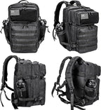 LHI Military Tactical Backpack for Men and Women 45L Army 3 Days Assault Pack Bag Large Rucksack with Molle System