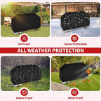 NEXCOVER Griddle Cover for Blackstone 36 Inch Griddle, Water-Proof Heavy Duty Material, Flat Top Grill Cover with Support Pole for Camp Chef 600 and More 4-Burner Griddle