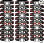 Headlamp Rechargeable 60Pack, 3000 Lumen Ultra-Light Bright Headlamp Flashlight with White Red Light, LED Headlight, 5+5 Mode for Outdoor Camping Fishing Running Hiking (60)
