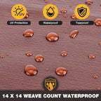 Tarp 18x24FT, 16 Mil Heavy Duty Waterproof Tarp, Large Multipurpose Cover with Brass Grommets and Reinforced Edges, UV Resistant Thick Poly Tarps for Outdoor Camping Tent Pool Car Tent