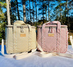Kwang Min Insulated Insulated Cooler Bag,Reusable Large Lunch Bag for Women, Great for Outdoors,Camping,Party,Premium Quality,Adjustable Strap,Foldable