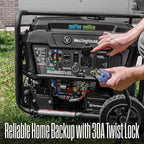 Westinghouse 7500 Peak Watt EFI Dual Fuel Home Backup Portable Generator, Remote Electric Start, Transfer Switch Ready, Gas and Propane Powered, CO Sensor, CARB Compliant