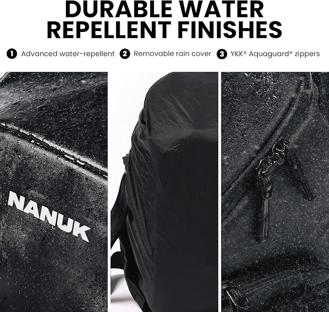 NANUK N-PVD 15L Camera Messenger Bag for Photographers – Lightweight & Hightly Water Resistant – Hardshell Design Fits 1 Camera Body, 2 Lenses, Drone, Tripod, 16″ Laptop, & More