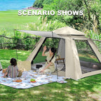 WHYATT Camping Tents, Tent Waterproof, Outdoor Folding Portable Camping Tents, Backpacking Tent Family Hiking, Easy Installation (Size : Small)