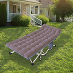 Extra Wide XXL Camping Cot with Comfortable Mattress Cots for Sleeping Folding Cot Camping Bed 79" L x 32" W x 18" H Heavy Duty with Carry Bag Outdoor Indoor