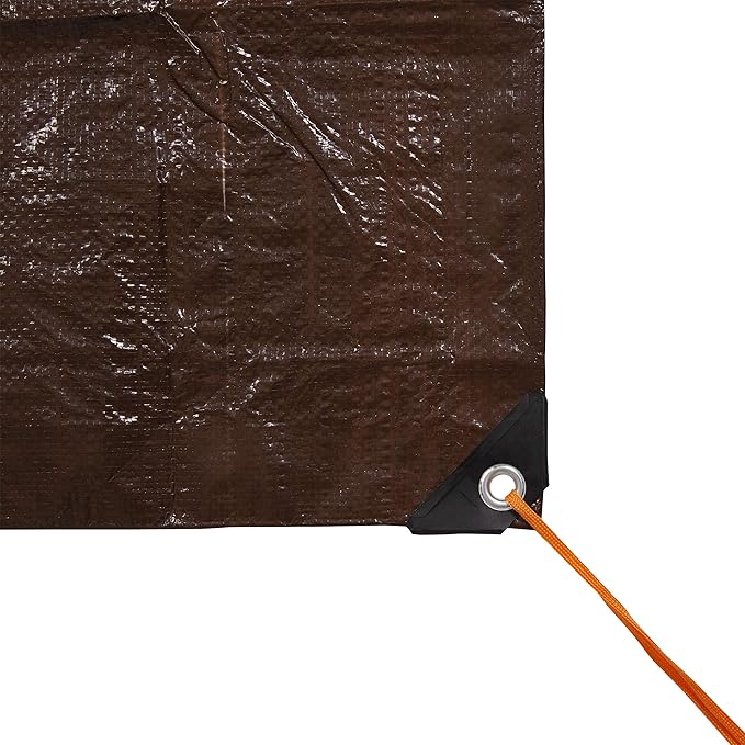 Stansport Light-Duty Rip-Stop Tarp 12' x 16' - Brown (U-1216)