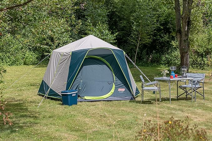 Coleman Polygon 5, Large 5-Person Tent with 360° View, 5 Man Family Tent, Sturdy Steel Pole Construction, Easy to Pitch, 100% Waterproof Camping Tent.