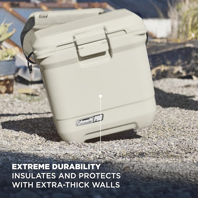 Coleman Pro Heavy-Duty 25qt Ultra-Light Premium Hard Cooler, Extra-Thick Insulation Keeps Ice up to 3 Days, 36-Can Capacity
