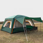KTT Large Tent 6-8-10 Person,Family Cabin Tents,2 Rooms,2 Doors and 4 Windows with Mesh,Straight Wall,Waterproof,Double Layer,Big Tents for Outdoor,Picnic,Camping,Family Gathering