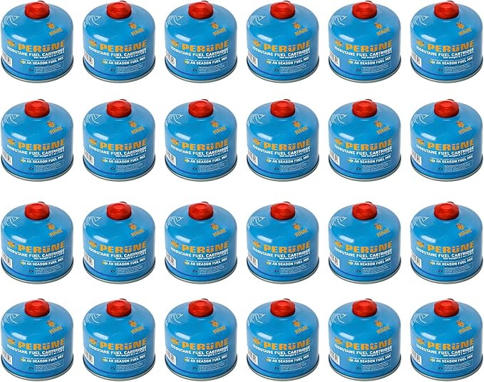 Iso-Butane Camping Fuel Gas Canister All Season Mix - 230gram (24 Pack)