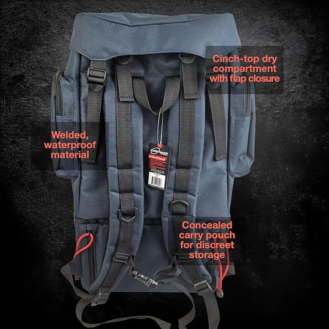 Caretaker Cooler Backpack Combines Insulated Cooler for Food with Dry Storage for Gear – Blue