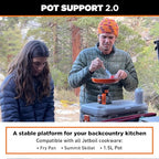 Jetboil Pot Support 2.0 with Foldable Arms for 2025 Jetboil Camp Stove Models, New for 2025