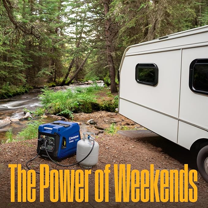 Westinghouse 5000 Peak Watt Super Quiet Dual Fuel Portable Inverter Generator, Remote Electric Start, Gas & Propane Powered, RV Ready, CO Sensor, Parallel Capable