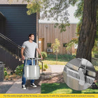 Upgraded Heat Deflector for Solo Stove Ranger 15’’, 304 Stainless Steel Heat Diffuser with Detachable Legs & Fix Hoop, Capture and Redirect Warmth, Camping Accessory