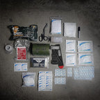 EVERLIT Emergency Trauma Kit, CAT GEN-7 Tourniquet 36" Splint, Military Combat Tactical IFAK for First Aid Response, Critical Wounds, Severe Bleeding Control (Black Camo)
