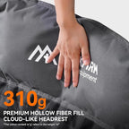 Padded Double Camping Chair High Back Double Seat Camping Chair Oversized Camping Loveseat Support 800LBS Heavy Duty Camping Couch with Cup Holders, Cooler, Carry Bag, Grey