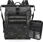 Xtreme Sight Line ~ AQUA RT Large Water-Proof Faraday Backpack/Small LITE Faraday Bag Combo ~ Tracking/Hacking Defense ~ Midnight MultiCam