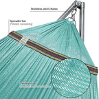 Tranquillo Adjustable Collapsible Hammock with Stand – Picnic Hammock Stand and 2 Layered Polyester Hammock Net for 2 Persons with Carry Bag, Sky