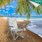 SUNNYFEEL Folding Camping Chair Heavy Duty Ergonomic Chairs Support 500lbs with Adjustable Breathable High Back Support and Cup Holder, Aluminum Frame for Fishing, Camp, Beach, Lawn, RV, Patio