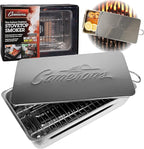 Camerons Indoor Outdoor Stovetop Smoker - Stainless Steel Barbecue Smoker Box w/Oak Wood Chips & Recipes - Works On Any Heat Source, Stovetop or BBQ Grill for Smoking Meats - Grilling Gift for Men