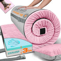 3 Inch Memory Foam Camping Mattress, Dual Layer Thick Sleeping Camp Pad for Car Tent Cot, Roll-Up Portable Glamping Floor Bed for Guests Sleepover