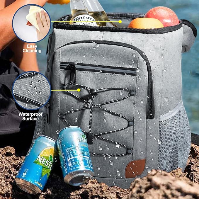 Backpack Cooler Insulated Leak Proof for Men Wowen 36 Cans Soft Cooler Backpack Insulated Waterproof Large Capacity Coolers Bag Portable for Lunch Camping Travel Picnic Hiking