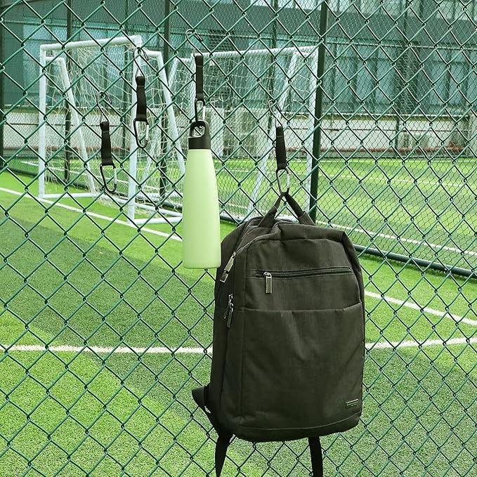 Fence Hooks for Baseball Bag Softball Bag, Baseball Coaching Accessories, Safety Metal Buckle Hook for Outdoor Sports Backpacks Water Cups Camping Equipment, Tent Hooks 6 Pcs
