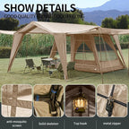 16.4x11.5 Ft Screen House Tent, Large Gazebo Screen Tent, Mesh Canopy Shelter with Waterproof & Sunshade Roof, Easy Setup for Camping, Backyard, Beach