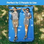 Goplus 2 Person Self-Inflating Camping Sleeping Pad, Black, 74 x 52 inch