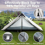 Ultralight Tent 3-Season Backpacking Tent 1 Person/2 Person Camping Tent, Outdoor Lightweight LanShan Camping Tent Shelter, Perfect for Camping, Trekking, Climbing, Hiking