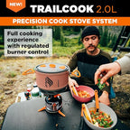 Jetboil TrailCook 2.0L Camping and Backpacking Stove Cooking System with Adjustable Heat Control, New for 2026, Tan
