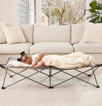 Regalo Extra Long My Cot Portable Toddler Bed - Gray 54x28x12 Inch