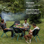 Helinox Table Four Oversize, Packable Camping Table, Black