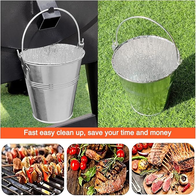 15-Pack Drip Tray Grease Liners & 1 Drip Bucket for Traeger Pellet Grills, Pit-Boss, Camp Chef, Rec Tec, Fit Traeger Pro 575/780, 22/34, Ironwood 650/885, Grill Accessories Traeger HDW152