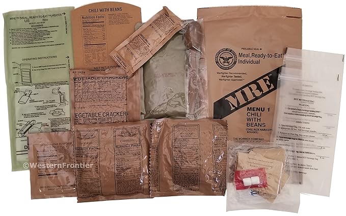 MRE 2019 Inspection Date Case, 12 Meals with 2019 Inspection Date, 2016 Pack Date. Military Surplus Meal Ready to Eat. (A-Case)