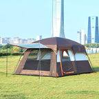 KTT Large Tent 8-10-12 Person,Family Cabin Tents,2 Rooms,2 Doors and 4 Windows with Mesh,Straight Wall,Waterproof,Double Layer,Big Tents for Outdoor,Picnic,Camping,Family Gathering