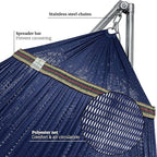 Tranquillo Adjustable Hammock Stand, Collapsible Camping Hammock, 650 lbs Capacity Deluxe Double Hammock Stand for 2 Persons, Portable Everywhere Easy Assembly Non-Slip and Noise-Free, Aegean