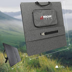 Wagan EL8214 100W Foldable Solar Panel High Efficiency with Anderson Connector 6.5 ft Power Cable Compatible with Any Anderson Equipped Device for Solar Power Generator Van Camping Off-Grid
